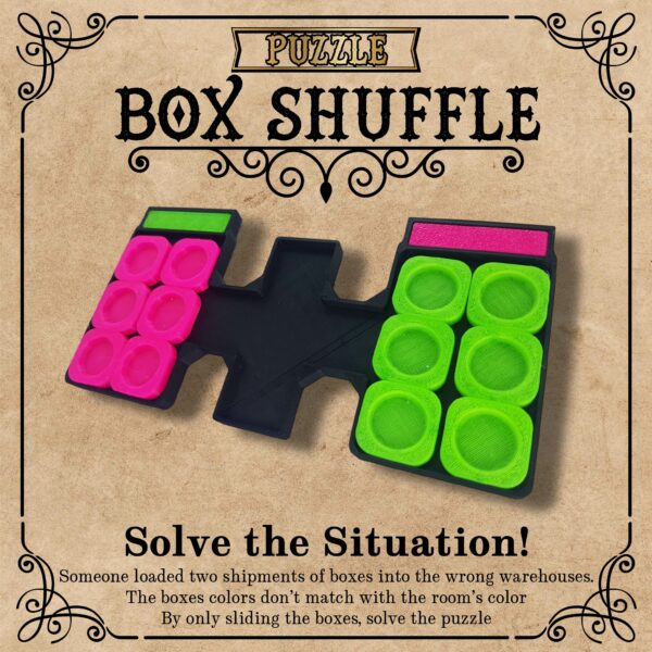 Puzzle box shuffle - creativity kits - stl file - 3d print