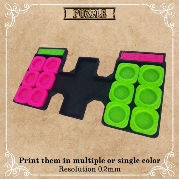 Puzzle box shuffle - creativity kits - stl file - 3d print